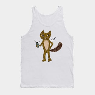 Beaver Kitty Mascot Tank Top